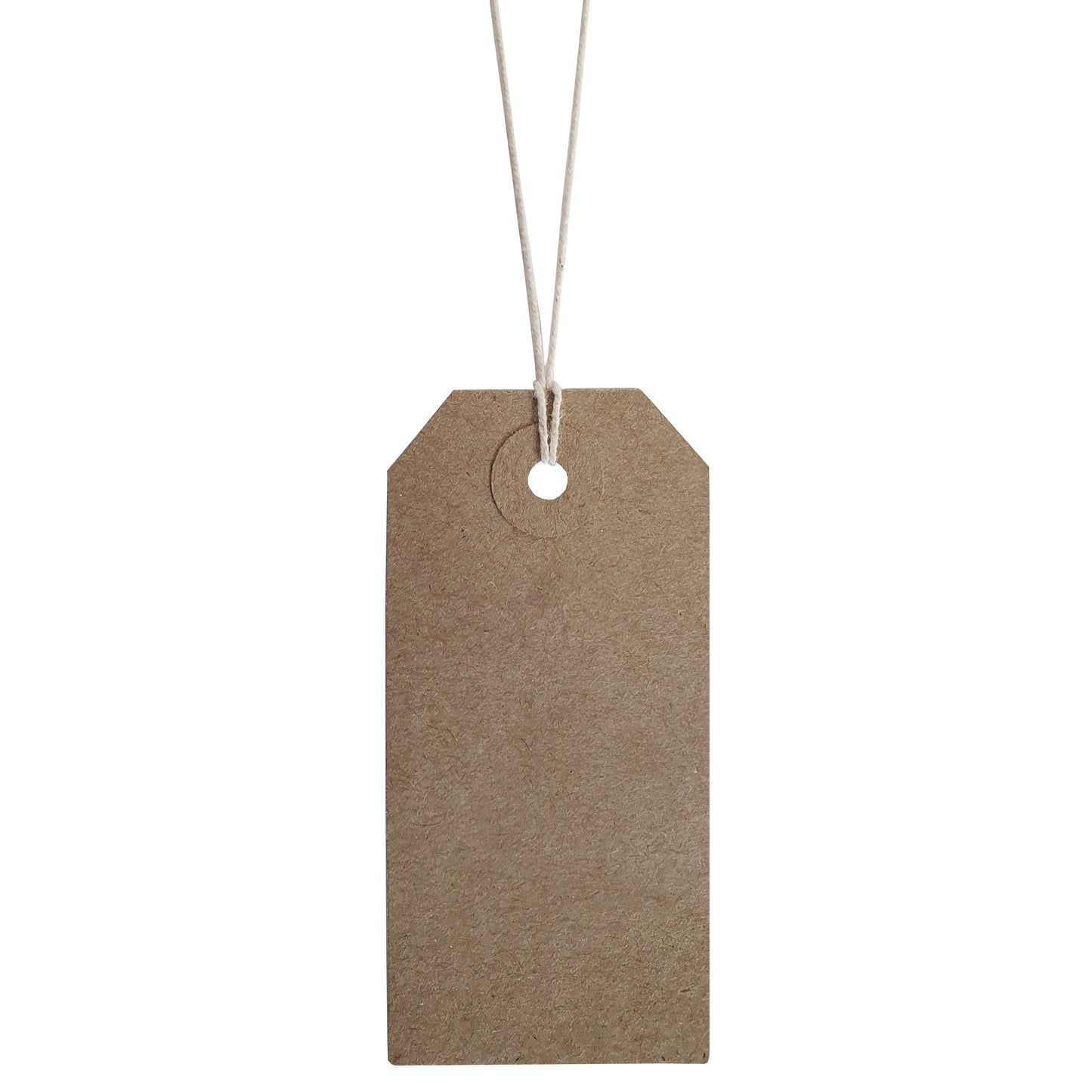 Swift Strung Tags Brown Reinforced Card Clothing Parcel Label String Hanging Gift Swing Tickets Kraft Hang Price Labelling 83mm x 41mm (Pack Of 1000)