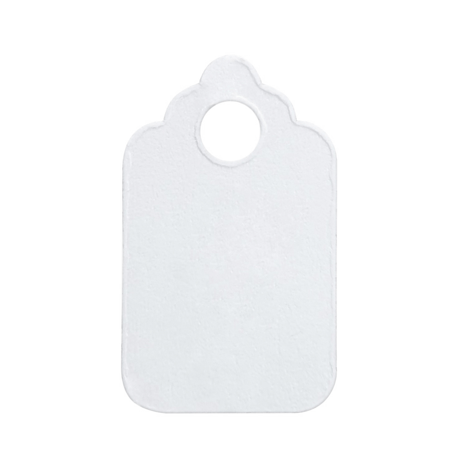 Swift Strung Tags White Card Clothing Parcel Label String Hanging Gift Swing Tickets Kraft Hang Price Labelling 25mm x 15mm (Pack Of 100)