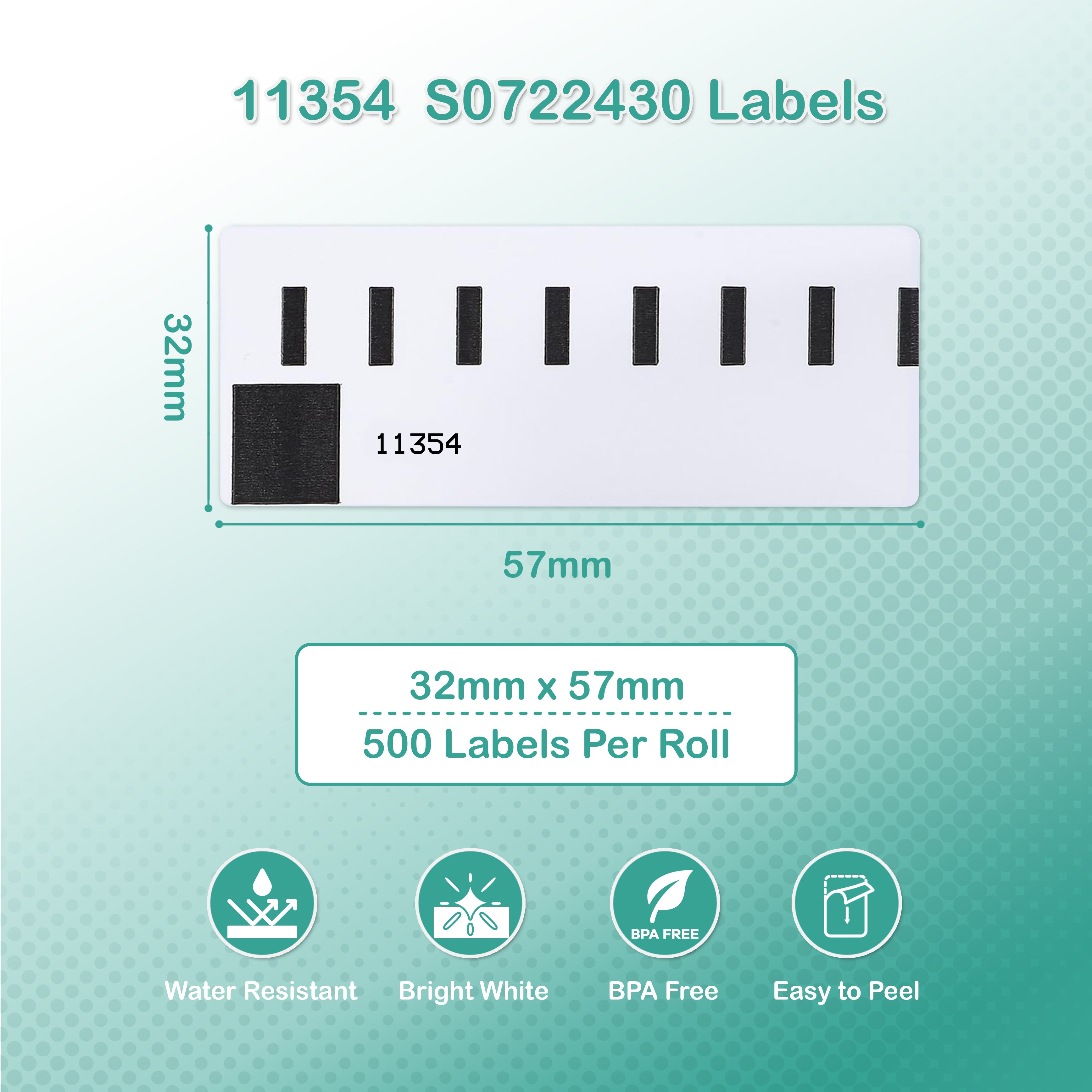 Dymo Compatible Labels 11354 (32x57mm)