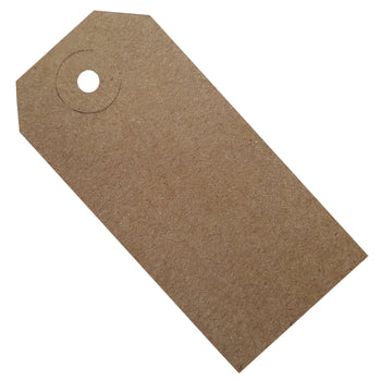 100 x Unstrung Brown Buff Card Clothing Tags 83mm x 41mm tradingmadeeasy.co.uk