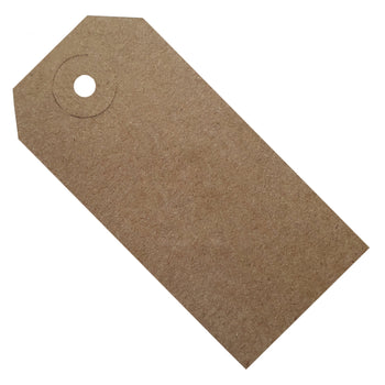 100 x Unstrung Brown Buff Card Clothing Tags 96mm x 48mm tradingmadeeasy.co.uk