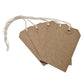Swift Strung Tags Brown Reinforced Card Clothing Parcel Label String Hanging Gift Swing Tickets Kraft Hang Price Labelling 83mm x 41mm (Pack Of 1000)