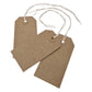 Swift Strung Tags Brown Reinforced Card Clothing Parcel Label String Hanging Gift Swing Tickets Kraft Hang Price Labelling 83mm x 41mm (Pack Of 1000)