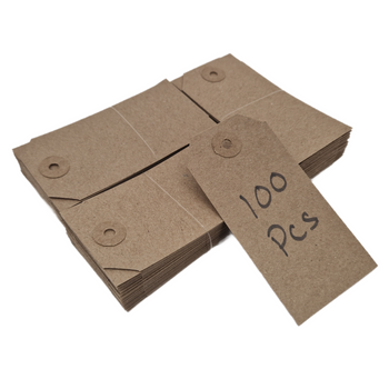 Swift Unstrung Tags Brown Reinforced Card Clothing Parcel Label Gift Swing Tickets Kraft Price Labelling 120mm x 60 mm (Pack Of 1000)