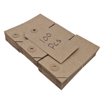 Swift Unstrung Tags Brown Reinforced Card Clothing Parcel Label Gift Swing Tickets Kraft Price Labelling 134mm x 67 mm (Pack Of 1000)