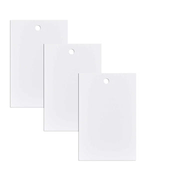 100 x Unstrung Card Clothing Tags 60mm x 40mm White tradingmadeeasy.co.uk