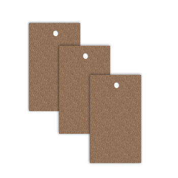 100 x Unstrung Card Clothing Tags 70mm x 45mm Brown tradingmadeeasy.co.uk