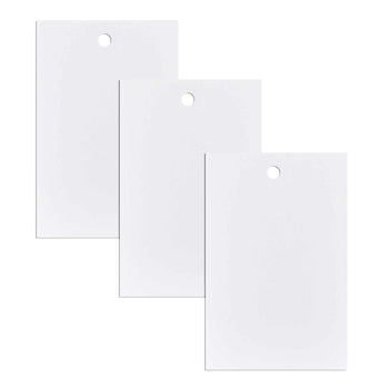 100 x Unstrung Card Clothing Tags 70mm x 45mm White tradingmadeeasy.co.uk