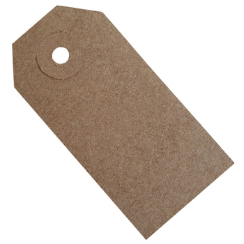 100 x Unstrung Brown Buff Card Clothing Tags 70mm x 35mm tradingmadeeasy.co.uk