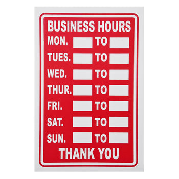 Business Hours Plastic Sign (BS5) tradingmadeeasy.co.uk