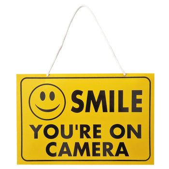 Smile You're on Camera Yellow Warning Sign (BS11) tradingmadeeasy.co.uk