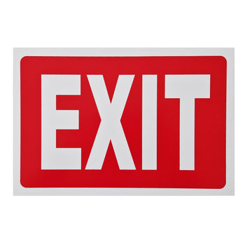 Exit Red Warning Sign (BS16) tradingmadeeasy.co.uk