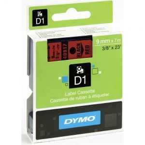 Dymo 9mm Black On Red D1 Tape (40917) tradingmadeeasy.co.uk