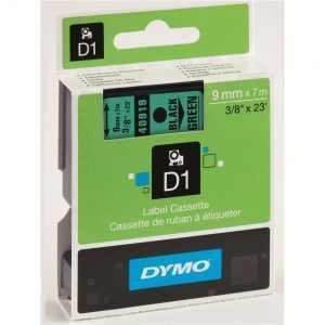 Dymo 9mm Black On Green D1 Tape (40919) tradingmadeeasy.co.uk