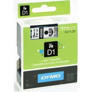 Dymo 19mm Black On Clear D1 Tape (45800) tradingmadeeasy.co.uk