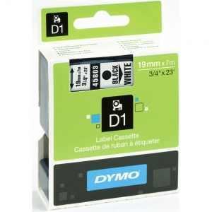 Dymo 19mm Black On White D1 Tape (45803) tradingmadeeasy.co.uk