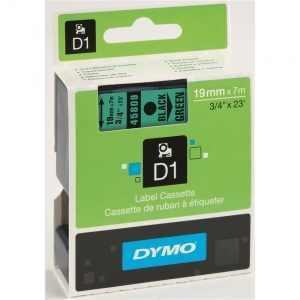 Dymo 19mm Black On Green D1 Tape (45809) tradingmadeeasy.co.uk