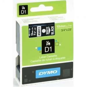 Dymo 19mm White On Black D1 Tape (45811) tradingmadeeasy.co.uk