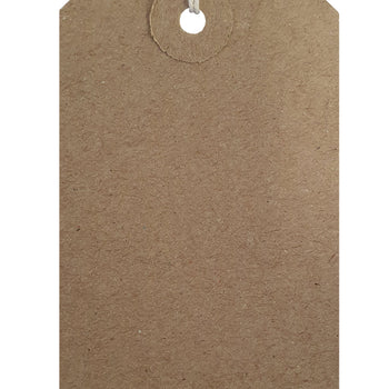 100 x Strung Brown Buff Card Clothing Tags 108mm x 54mm tradingmadeeasy.co.uk