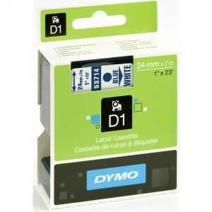 Dymo 24mm Blue On White D1 Tape (53714) - DISCONTINUED tradingmadeeasy.co.uk