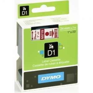 Dymo 24mm Red On White D1 Tape (53715) - Discontinued tradingmadeeasy.co.uk
