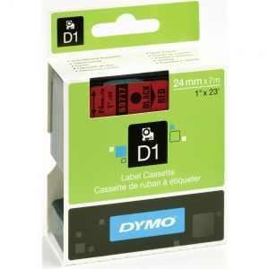Dymo 24mm Black On Red D1 Tape (53717) tradingmadeeasy.co.uk
