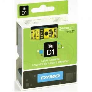 Dymo 24mm Black On Yellow D1 Tape (53718) tradingmadeeasy.co.uk