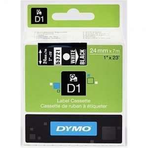 Dymo 24mm White On Black D1 Tape (53721) tradingmadeeasy.co.uk