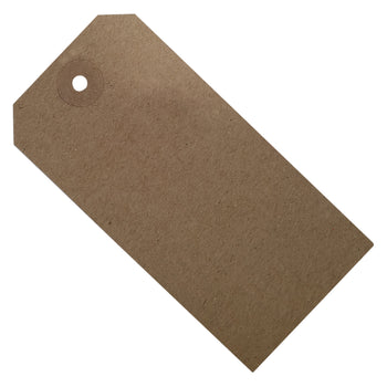 100 x Unstrung Brown Buff Card Clothing Tags 120mm x 60mm tradingmadeeasy.co.uk