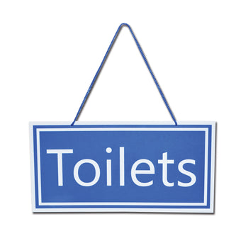 Toilets Blue Hanging Sign (BS7) tradingmadeeasy.co.uk