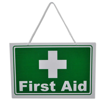 First Aid Green Hanging Sign (BS9) tradingmadeeasy.co.uk