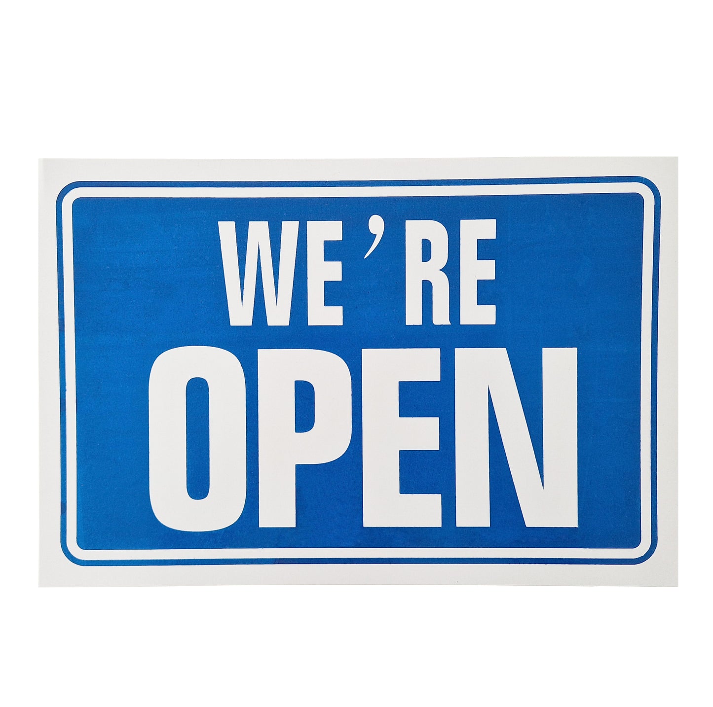 We're Open and Sorry We're Closed Blue Shop Sign (BS19) tradingmadeeasy.co.uk