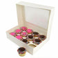 Cupcake Boxes White Holds 12 Single Fairy Cake and Window Cardboard Packaging Gift Box Great For Baking Muffins Cookies Weddings tradingmadeeasy.co.uk
