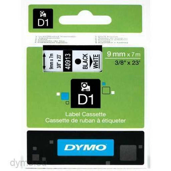 Dymo 9mm Black On White D1 Tape (40913) tradingmadeeasy.co.uk