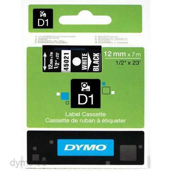 Dymo DURABLE 12mm White on Black D1 Tape - NEW! tradingmadeeasy.co.uk