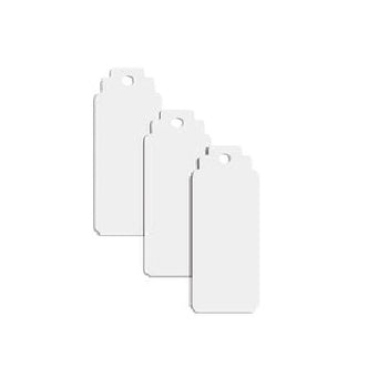 100 x Unstrung Plain White Card Clothing Tags 50mm x 19mm tradingmadeeasy.co.uk